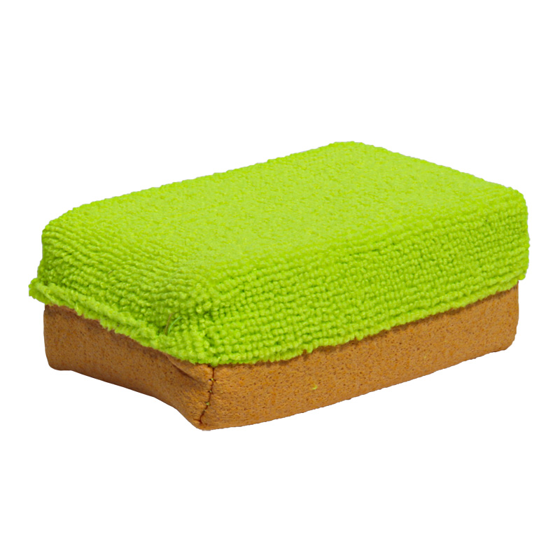 Gecko 2in1 schrobspons met zeem 12x8x4 cm