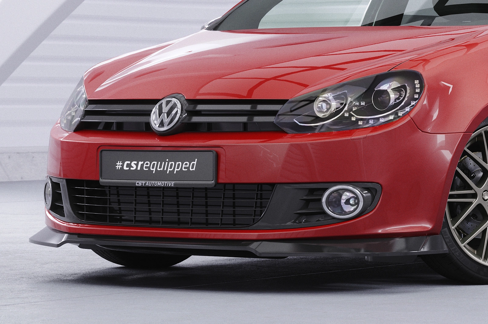 Voorspoiler Volkswagen Golf 6 (Typ 5K1) Glans Zwart – CSR Automotive 