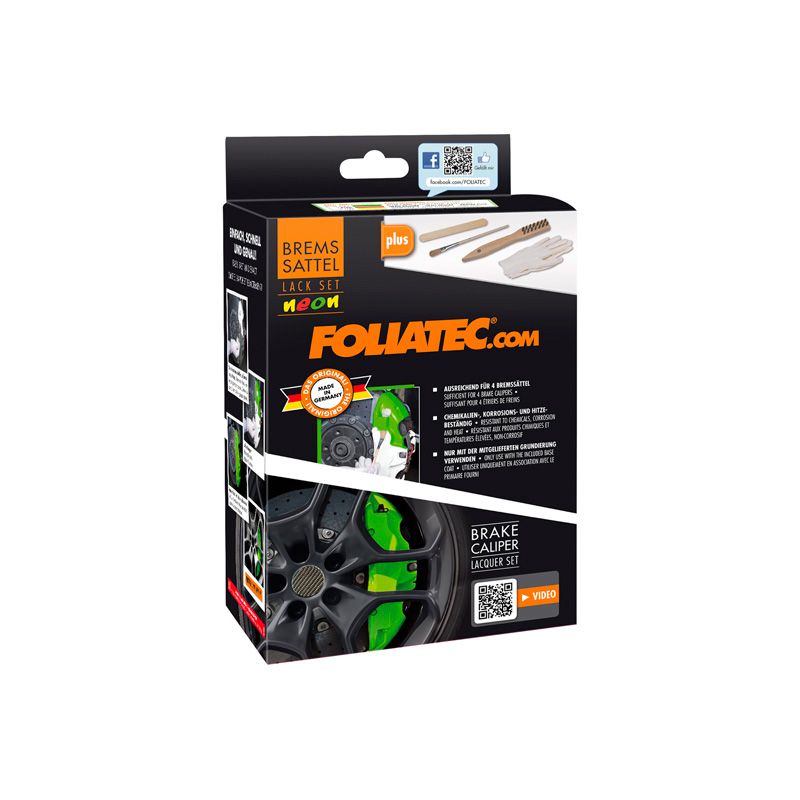 Foliatec Remklauwlakset - NEON groen - 4 Componenten