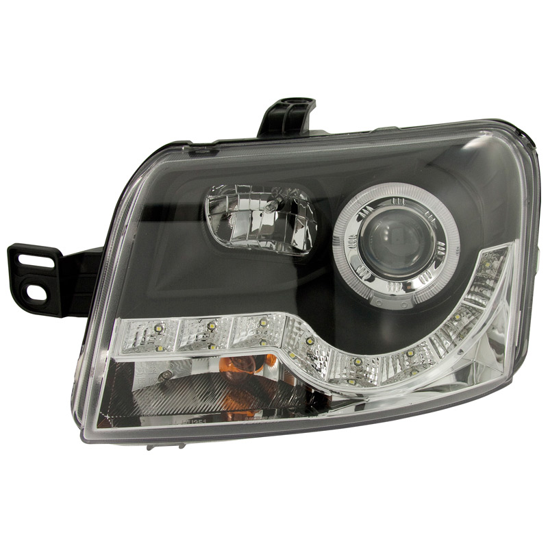 Set Koplampen in DRL-Look  Fiat Panda 2003-2008 - Zwart