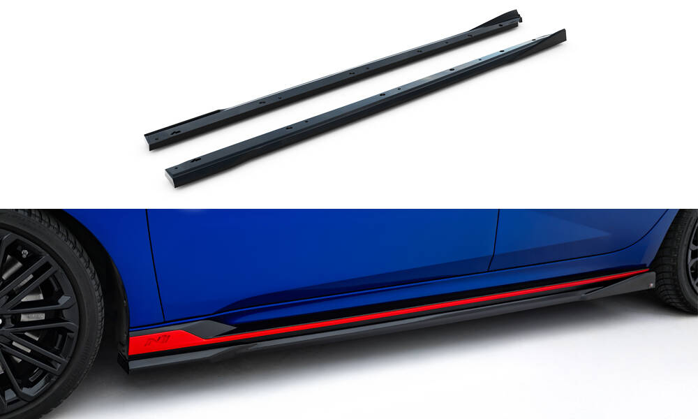 Zijskirts Hyundai Elantra N MK7 Maxton Glanzend zwart