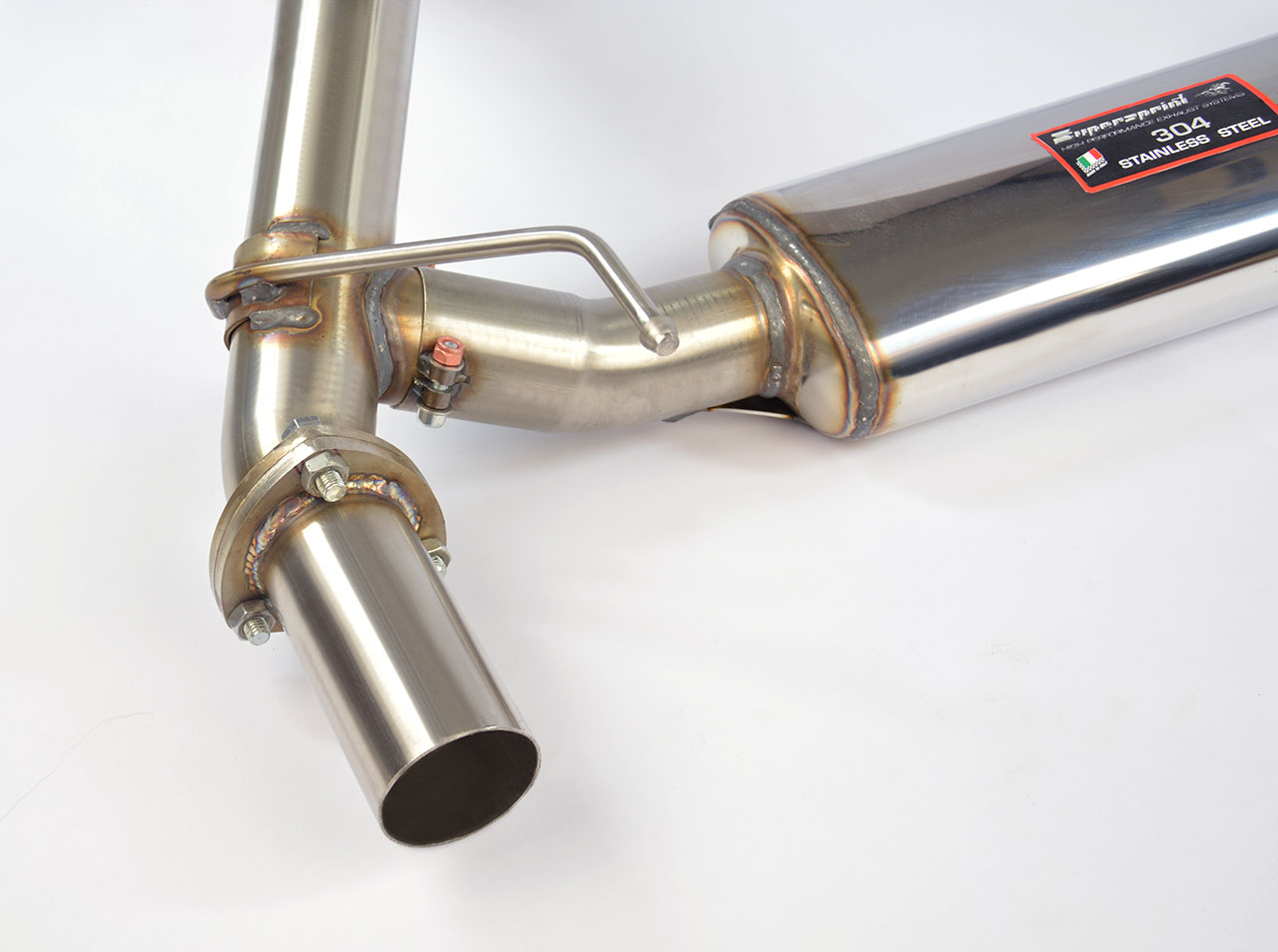 Rear exhaust right - left