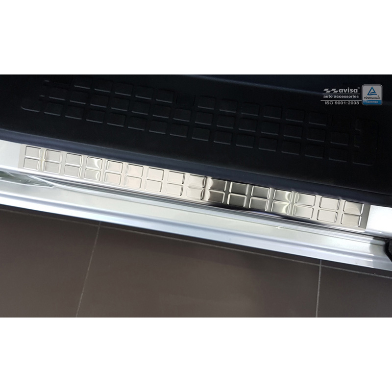 RVS Instaplijsten  Citroën Spacetourer / Peugeot Traveller / Peugeot Expert / Toyota Proace 2016- / Opel Zafira Life 2019- / Fiat Ulysse 2022- - 'Rectangles' - 2-delig achterschuifdeuren