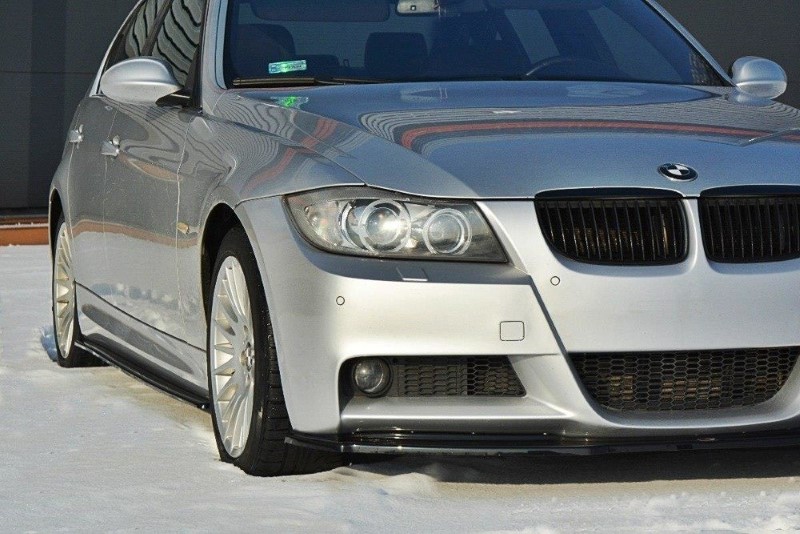 Voorspoiler V.1 BMW 3 E90 MPACK Glanzend Zwart