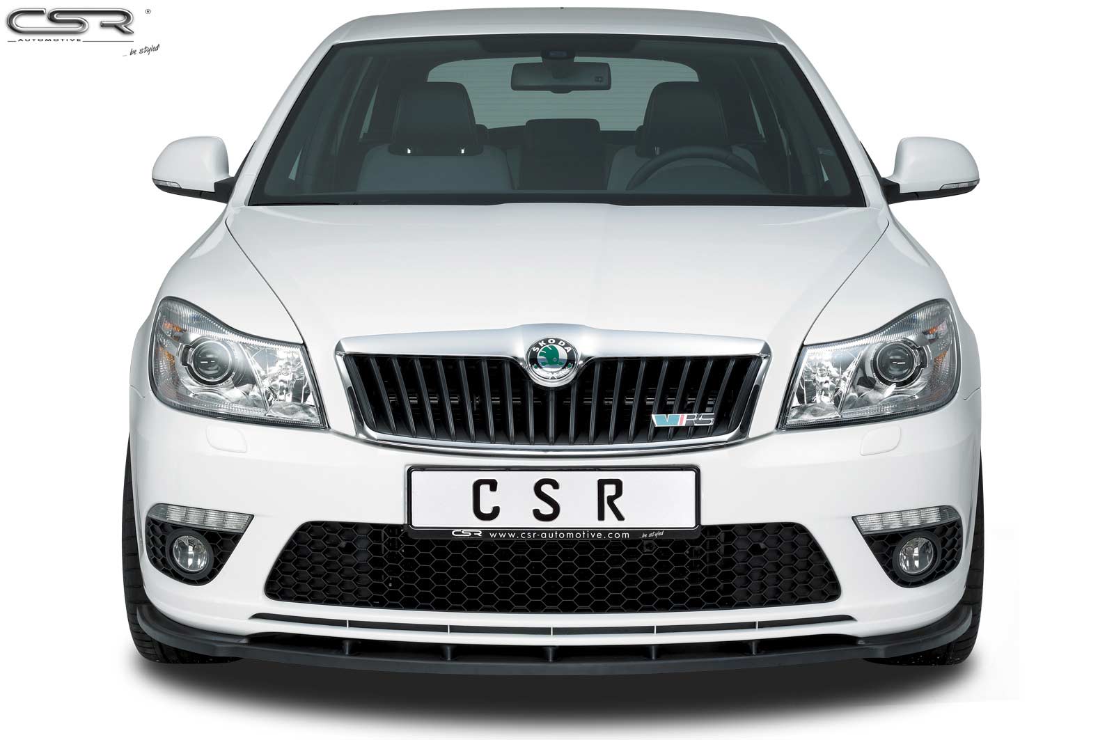 Voorspoiler Skoda Octavia II (1Z) RS Glans Zwart – 2009–2013