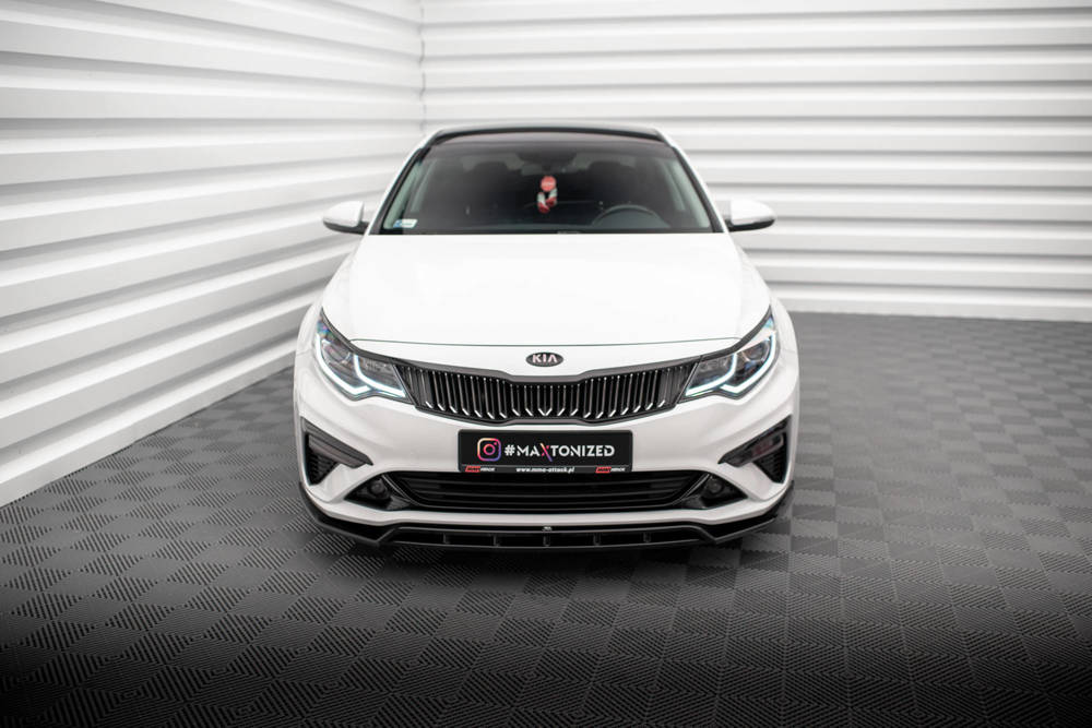 Voorspoiler V.1 Kia Optima Facelift 2018 - 2020 Maxton Glans Zwart
