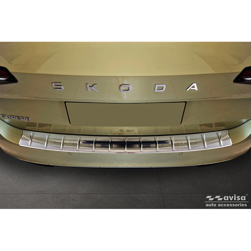 RVS Achterbumperprotector  Skoda Superb IV Combi 2023- 'Ribs'