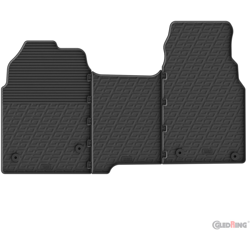 Gledring Rubbermatten  Volkswagen Transporter T7 Cargo 2024- (G profiel 3-delig + montageclips)