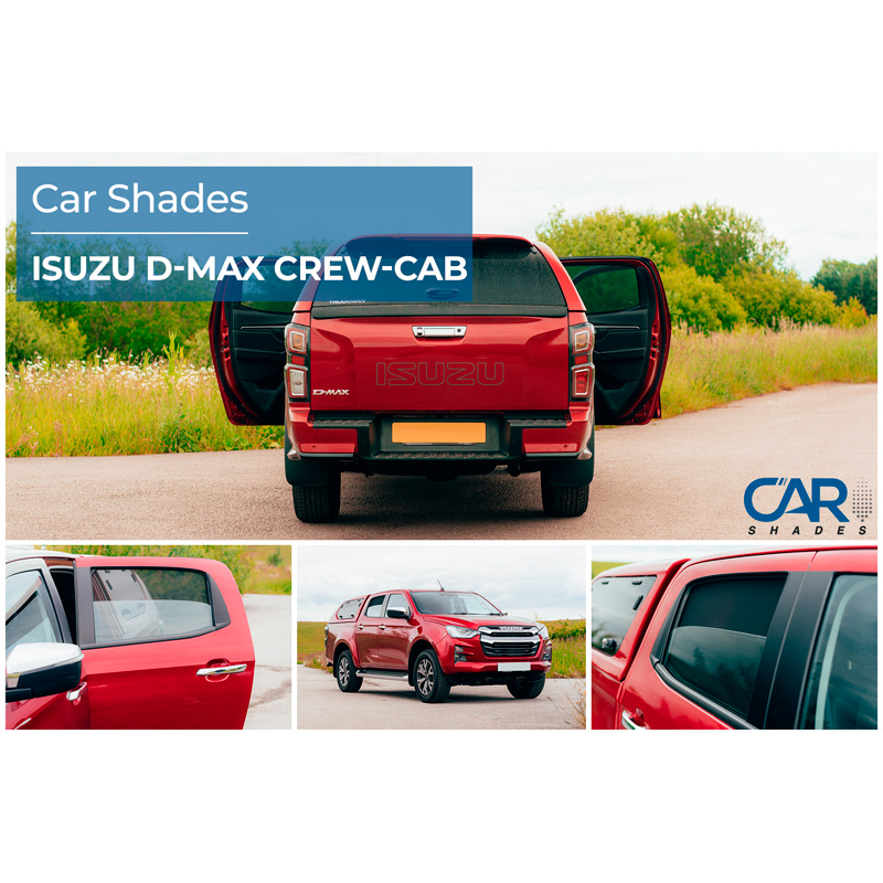 Set Car Shades (achterportieren)  Isuzu D-Max 4 deurs 2019- (2-delig)