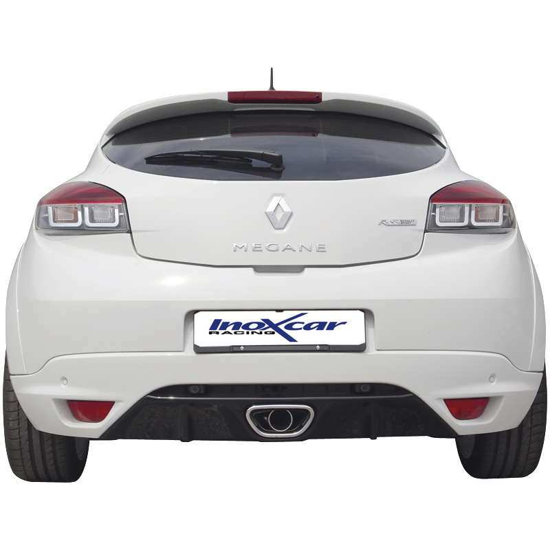 100% RVS Sportuitlaat 'Centraal'  Renault Megane III RS 2.0T (250pk) 2010- (Ø70mm)