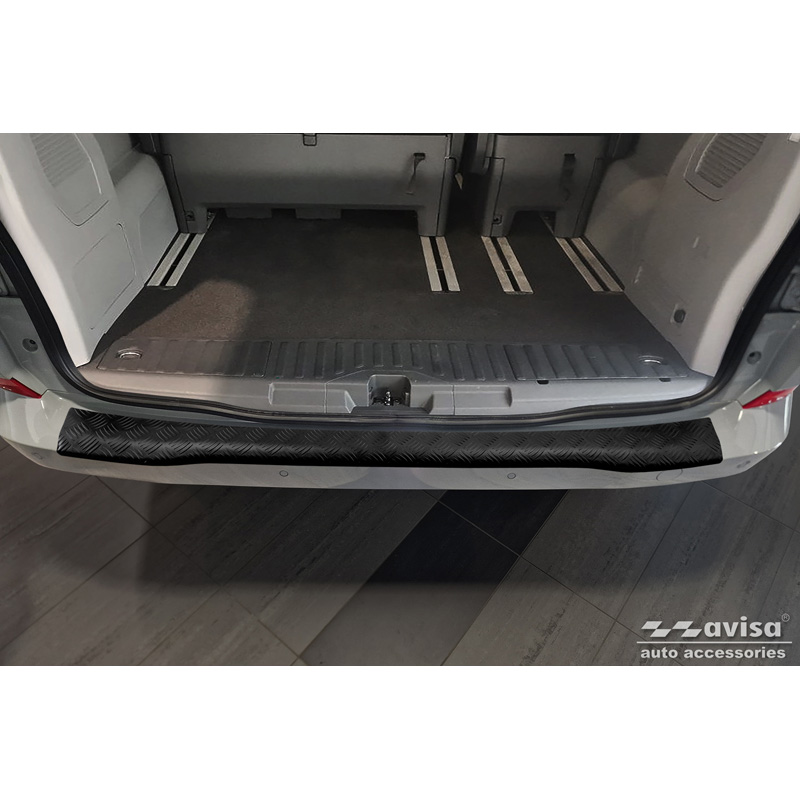 Matzwart Aluminium Achterbumperprotector  Ford Tourneo Custom II (V710) 2023- 'Riffled Plate'