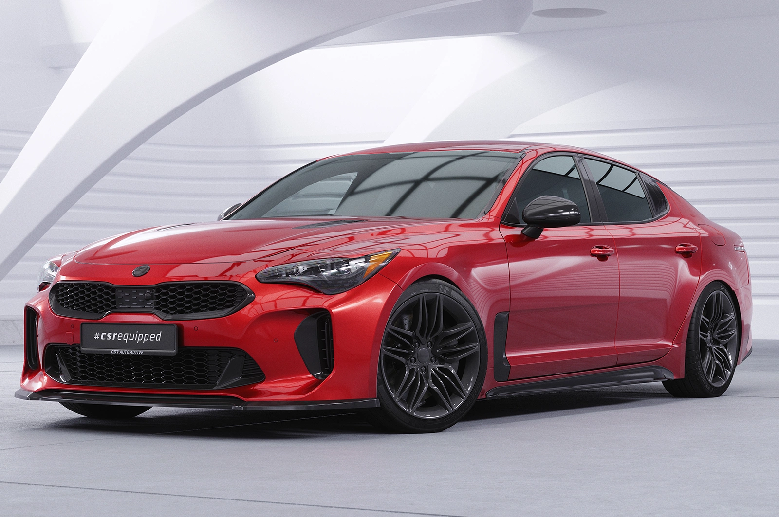Voorspoiler Kia Stinger GT Glans Zwart – 2017–