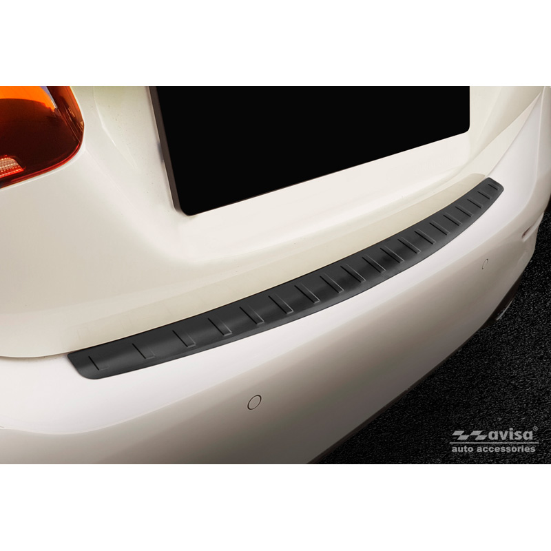 Zwart RVS Achterbumperprotector  Mercedes A-Klasse W177 Sedan 9/2018- 'Ribs'