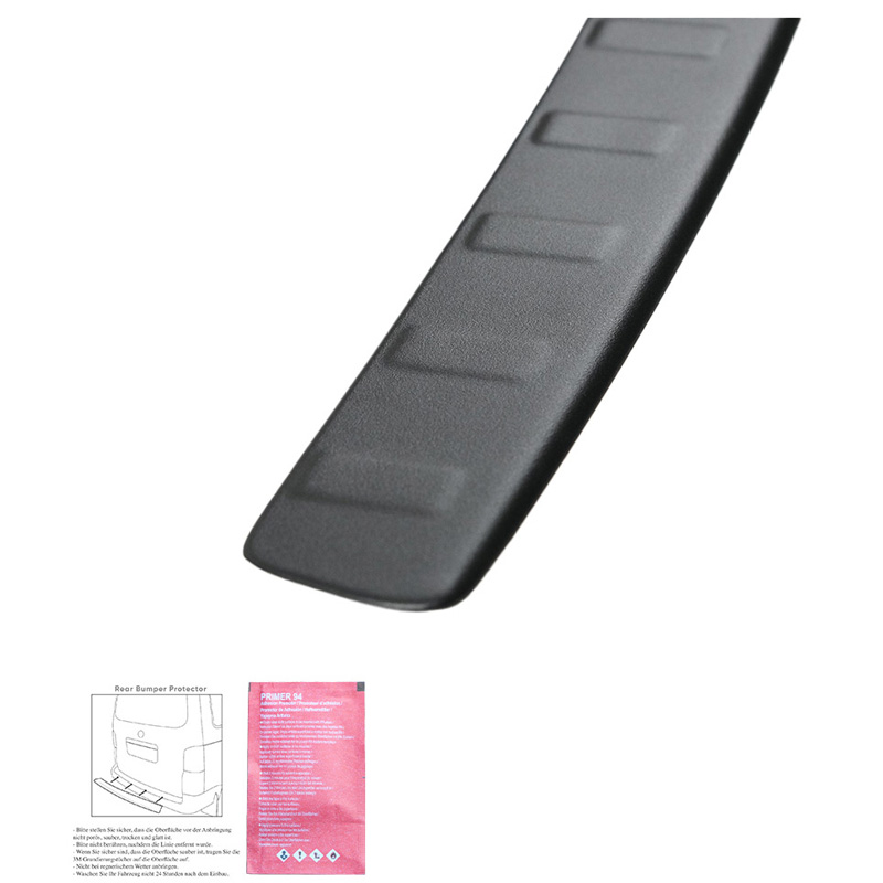 Achterbumper beschermlijst  Mercedes GLC X253 2015-2019 'Ribbed' - Matzwart