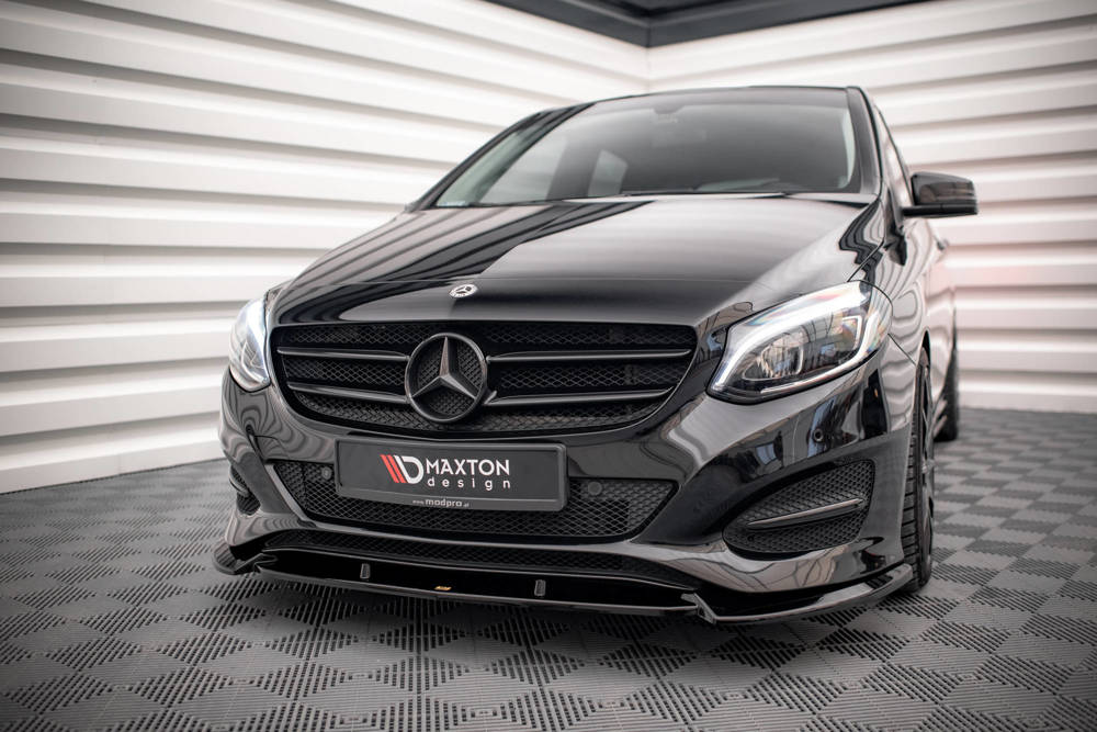 Voorspoiler Mercedes B Klasse W246 FL Maxton Glans Zwart