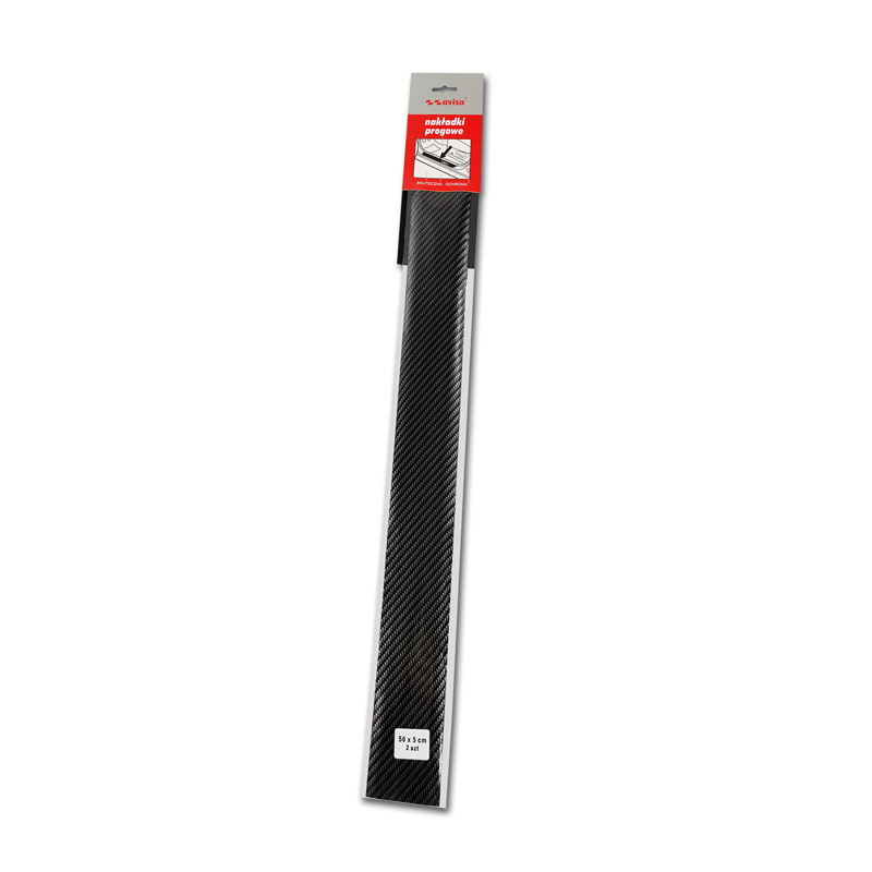 Universele Instaplijsten - Zwart carbon folie - 2-Delig - 50 x 5 cm