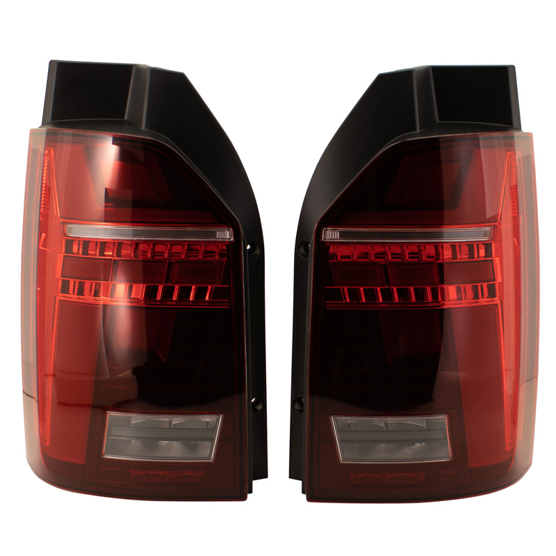Set LED Achterlichten  Volkswagen Transporter T6 2015-2020 (met achterklep) - Rood/Rookgrijs - incl. Dynamic Running Light