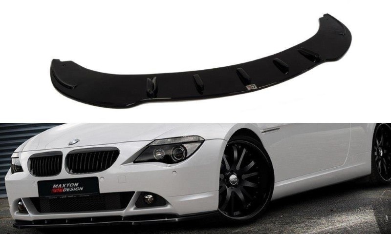 Voorspoiler BMW 6 E63 / E64 (PREFACE MODEL) V.1 Glanzend Zwart