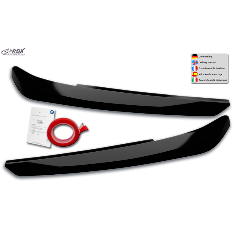 Koplampspoilers  Audi Q3 (F3) incl. Sportback 2019- (ABS Glanzend Zwart)