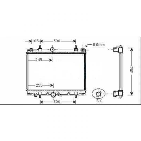 Radiator FIAT ULYSSE 02->> 2.0/2.2JTD DIESEL +/-AC