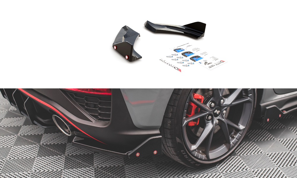 Achter Zijsplitters +V.1 Flaps Hyundai I30 N Hatchback Mk3 Facelift