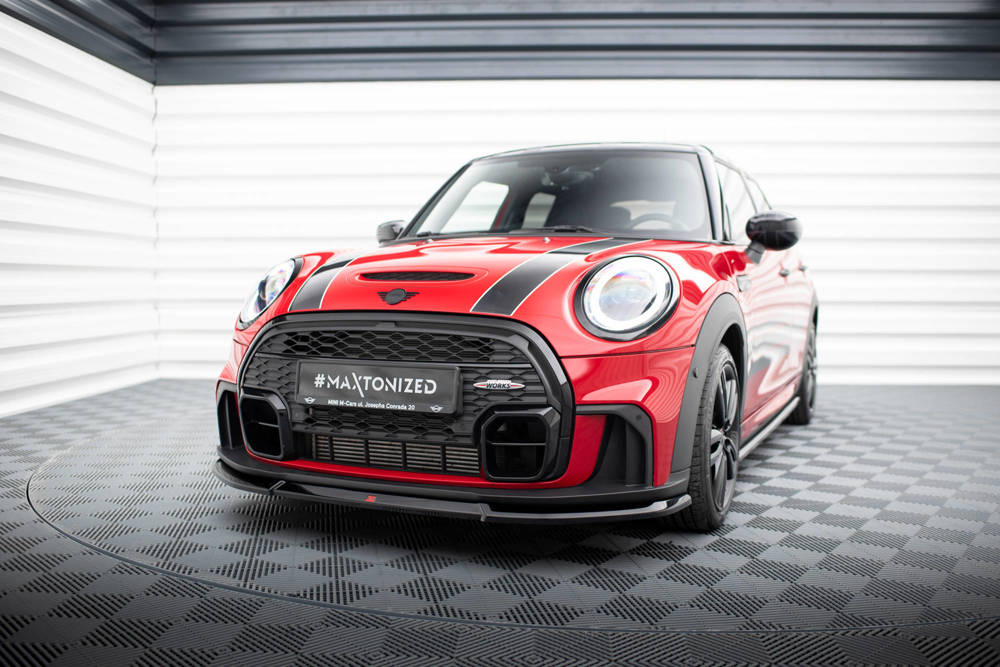 Voorspoiler V.2 Mini Cooper S John Cooper Works F56 2022 - Maxton Glans Zwart