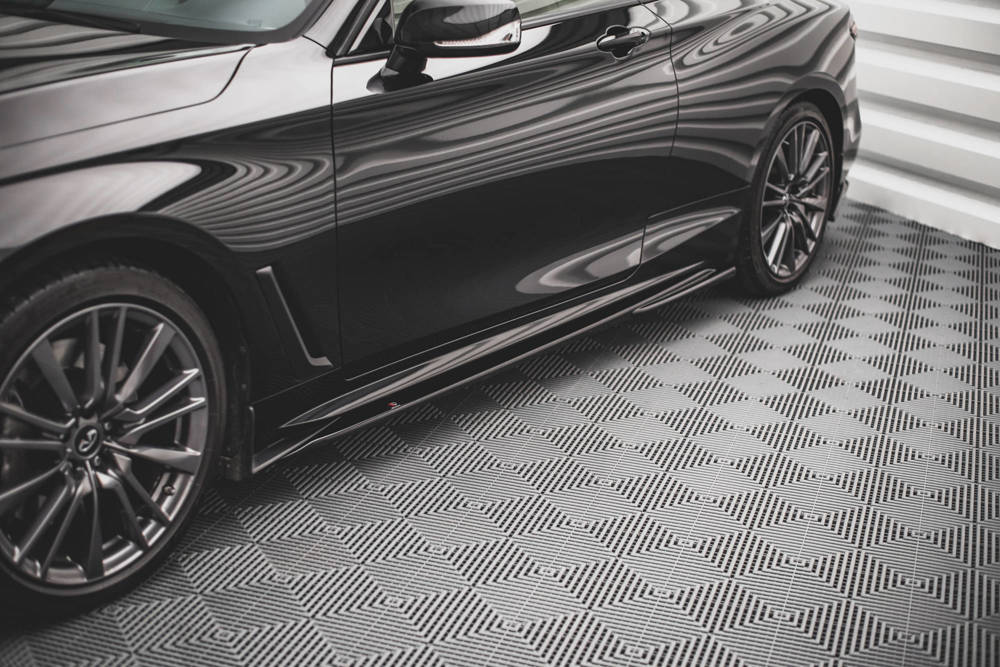 Zijskirts Diffusers Infiniti Q60 S MK2 Glanzend Zwart