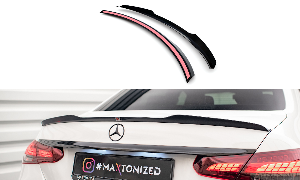 Spoiler Mercedes E Klasse W213 FL AMG Line Maxton Glans Zwart