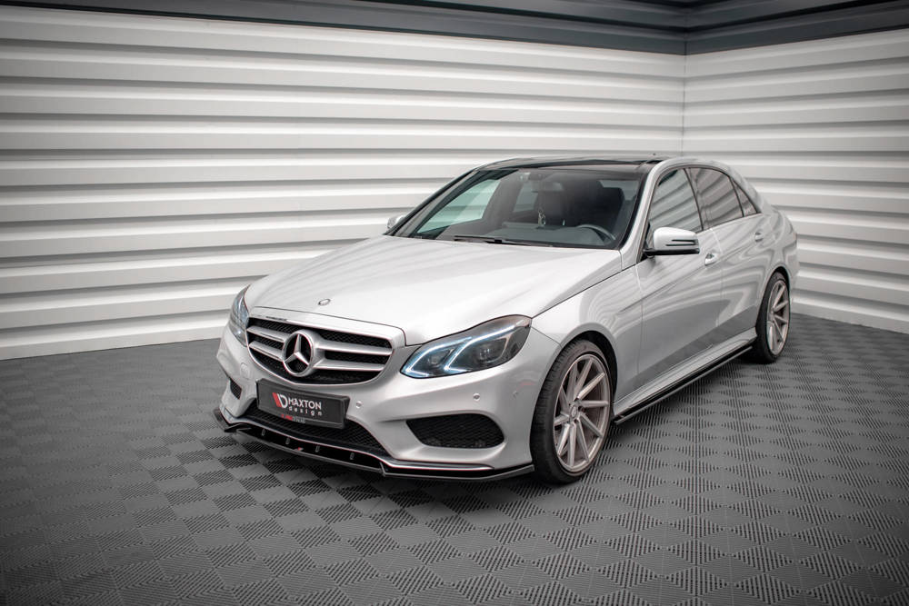 Voorspoiler V.2 Mercedes E-Klasse W212 AMG Pakket Maxton Glans Zwart