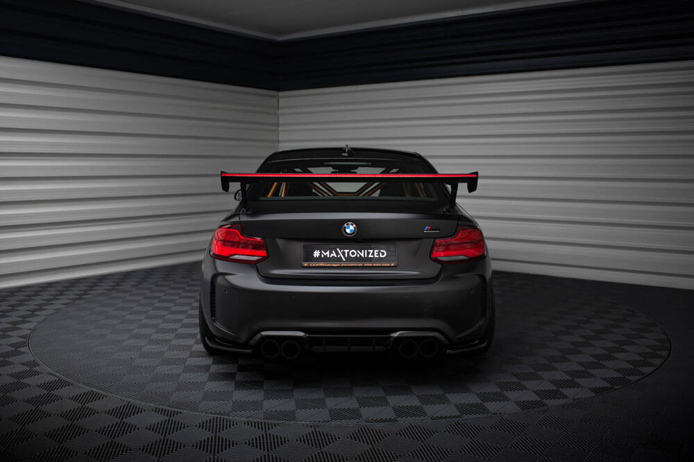 Carbon Spoiler Met Externe Brackets Uprights + Led BMW M2 F87