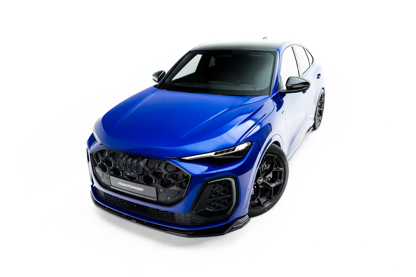 Voorspoiler Audi Q5 S-Line Sportback / SUV Mk3 2024 - Maxton Glans Zwart