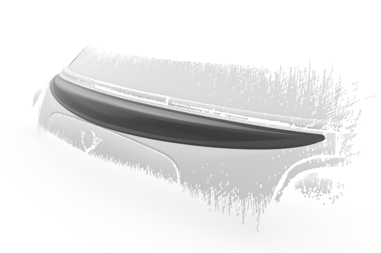 Spoiler Mini Cabrio Cooper / Cooper S / John Cooper Works F57 CSR Glans Zwart