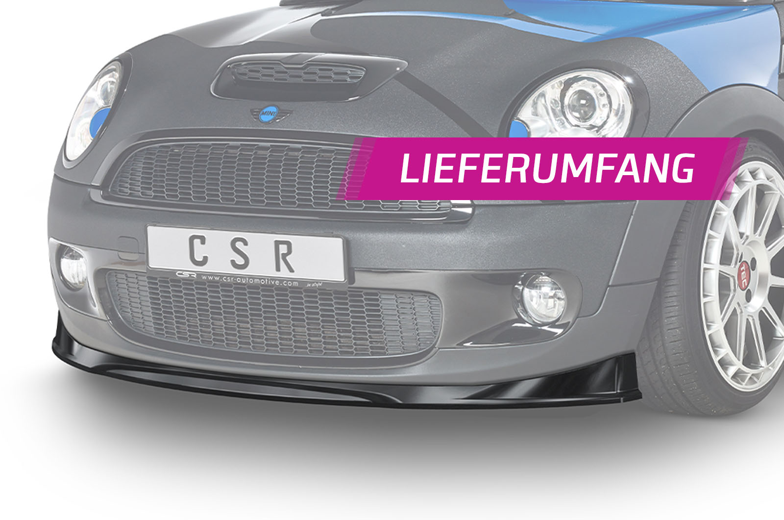 Voorspoiler Mini Cooper S R56 Glans Zwart – CSR Automotive