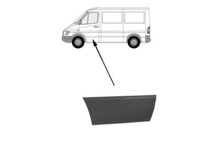 deurplaat, voor, links VW LT, 1996-2006