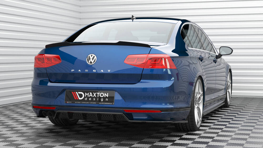 Spoiler Volkswagen Passat Sedan R-Line B8 Glans Zwart Maxton