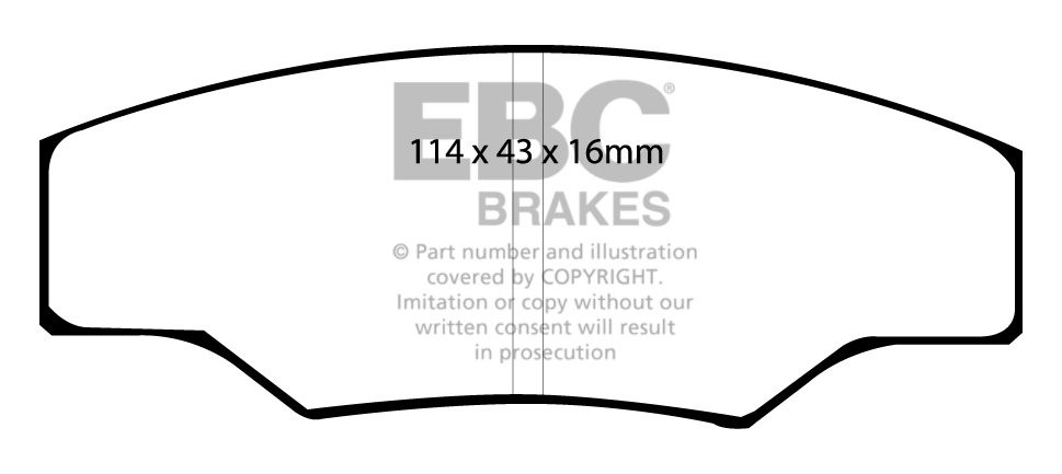 EBC Brakes MAZDA 2 1.6 TD 2008-.. Remblokken voorzijde greenstuf