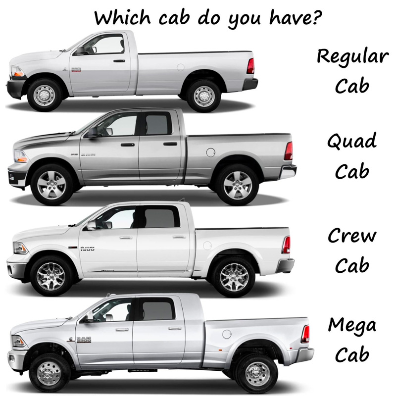 Zijwindschermen Master (achter)  Dodge Ram Crew Cab 2009-2019
