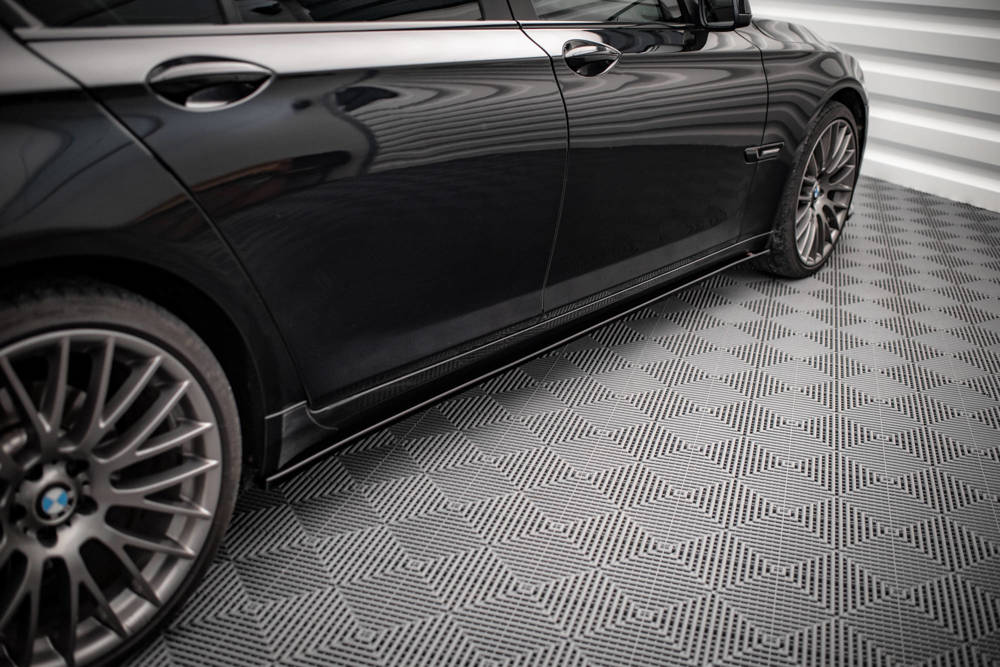 Zijskirts BMW 7 Serie M-Pakket F01 Maxton Glans Zwart