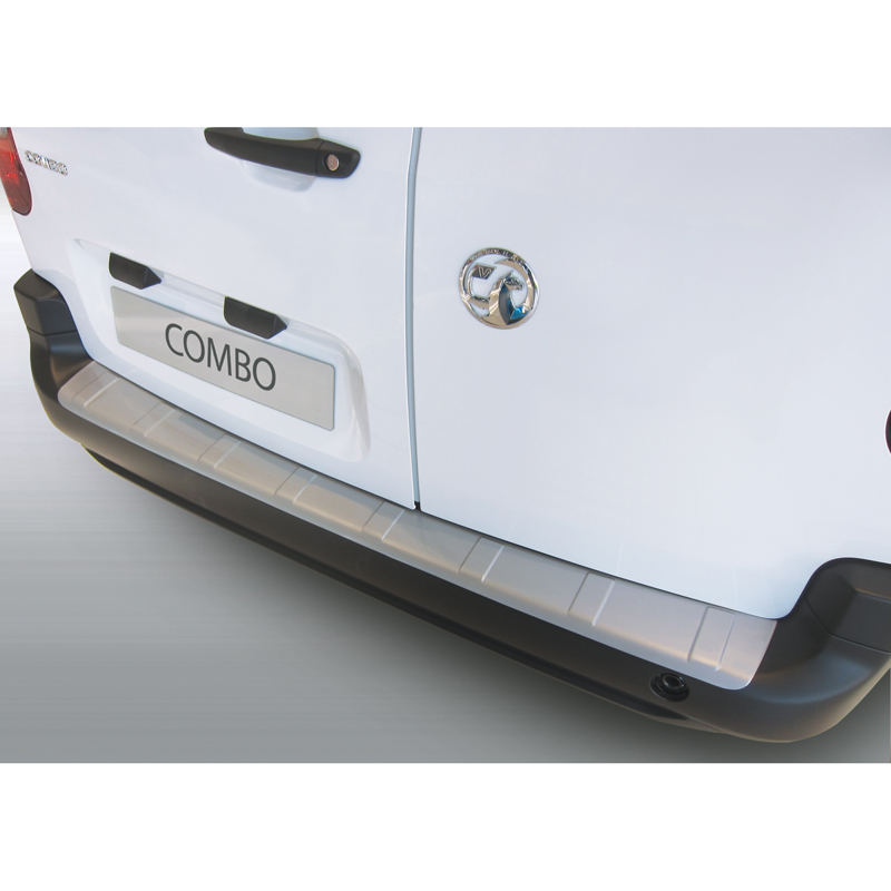 ABS Achterbumper beschermlijst  Citroën Berlingo Multispace / Peugeot Rifter / Opel Combo Tour (MPV) 2018- Zilver 'Ribbed'
