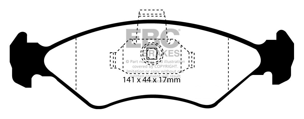 EBC Brakes FORD Fiesta 1.4 96-99 Remblokken voorzijde greenstuff