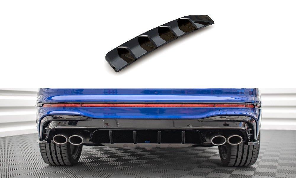 Diffuser VW Tiguan R MK2 Facelift Maxton Glans Zwart