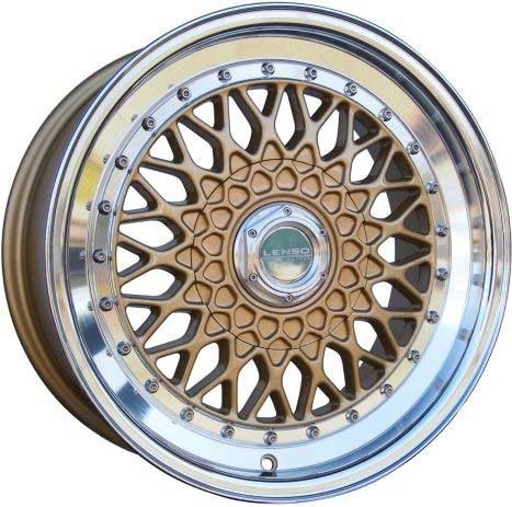 Lenso Wheels BSX 7,5x17 Gold 4x100 ET35 Velgen