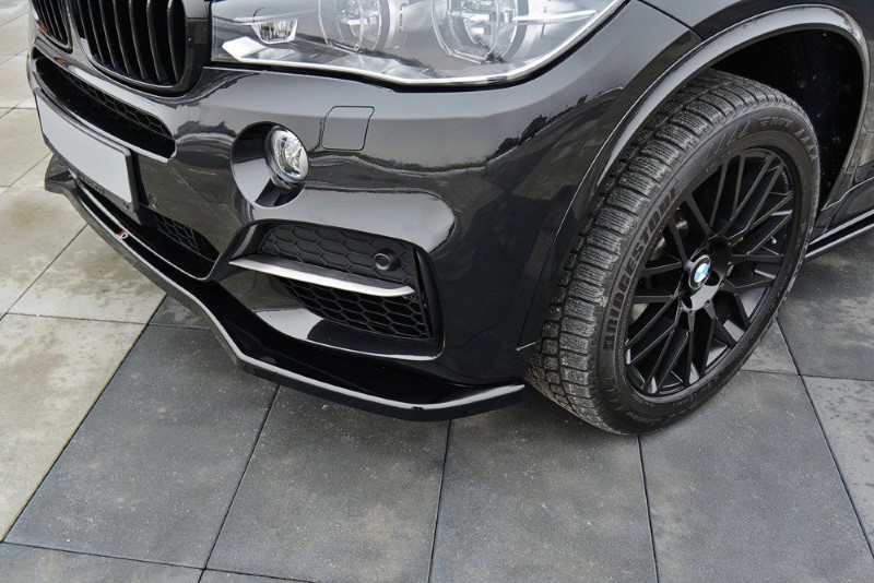 Voorspoiler V.1 BMW X5 F15 M Pakket Maxton Glans Zwart