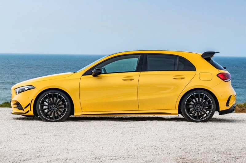 Dakspoiler Mercedes A klasse W177 A35/A45 Look Glans Zwart