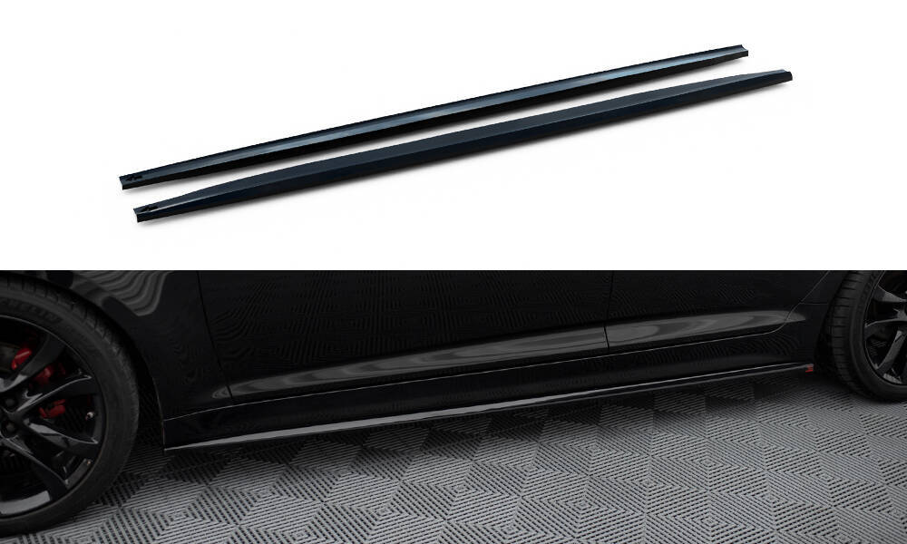 Zijskirts Kia Optima Mk3 Maxton Glans Zwart