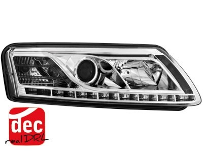 Headlights Audi A6 4F 04-07 Devil Eyes Dlite LED Chrome