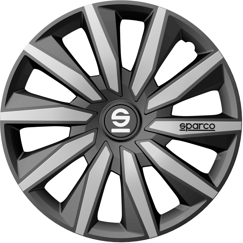 Sparco Wieldoppen Milano - 15-inch - Grijs/Zilver - Set van 4 stuks