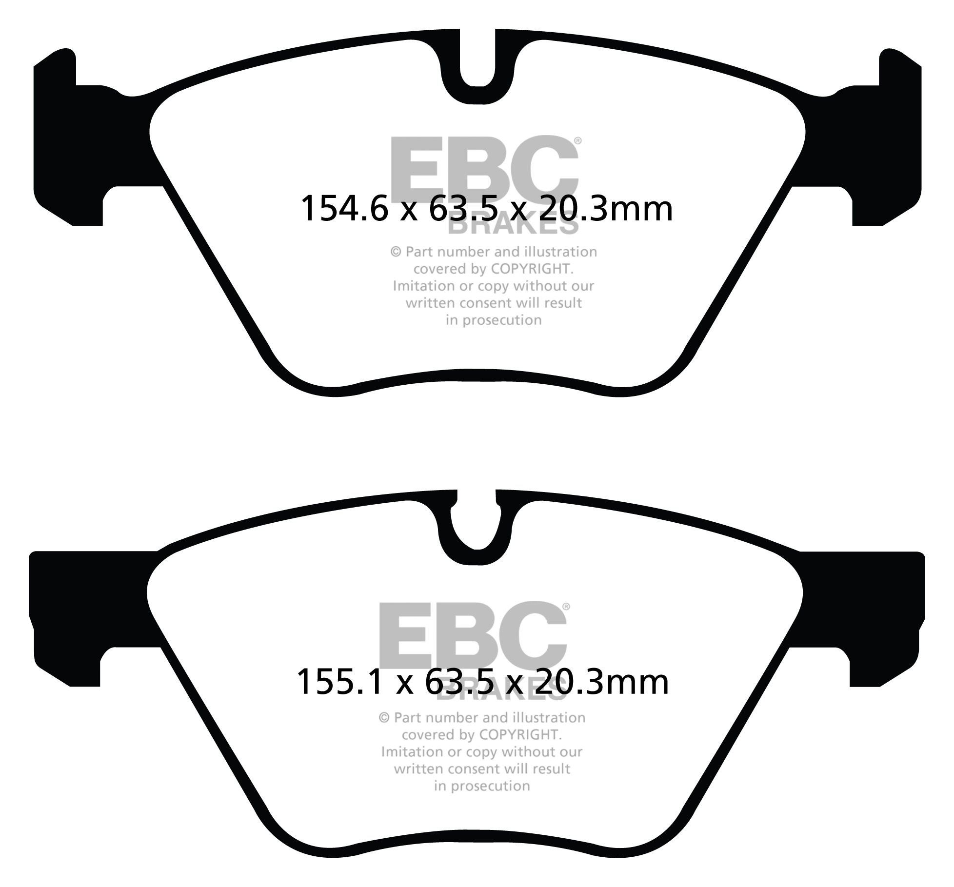EBC Brakes BMW 520 2.0 (E61) 2007-2010 Remblokken voorzijde