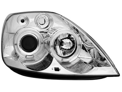 Faros Ford Fiesta MK6 02-05 Angel Eyes cromo