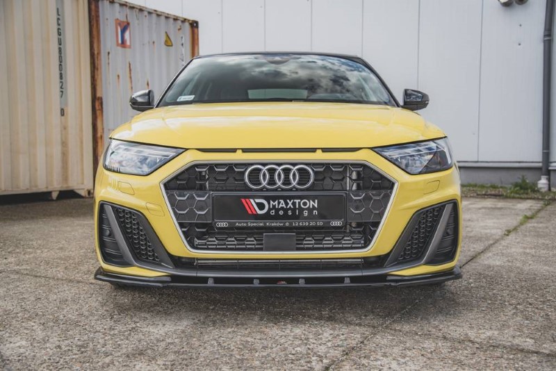 Voorspoiler Audi A1 S-LINE GB glanzend zwart V.2